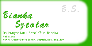 bianka sztolar business card